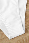 White Striped Bandeau Bikini Set