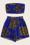 Romy Blue Print Crop Co-ord