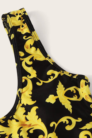 Mia Baroque Print Black Swimsuit