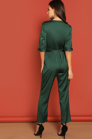 Karla Silk Shirt Jumpsuit