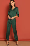 Karla Silk Shirt Jumpsuit