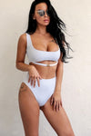 Roxy Buckle High Waist Bikini Set