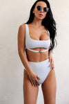 Roxy Buckle High Waist Bikini Set