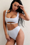 Roxy Buckle High Waist Bikini Set