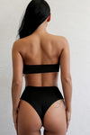 Symba Knot Front Black Bikini Set