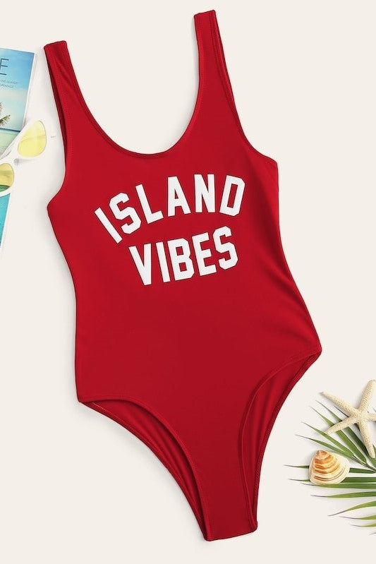Iyra Island Vibes Swimsuit Red