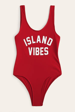 Iyra Island Vibes Swimsuit Red