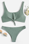 Grace Grey Knot Front Bikini Set
