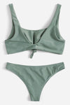 Grace Grey Knot Front Bikini Set
