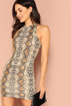 Isabella Snakeskin Bodycon Dress