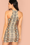 Isabella Snakeskin Bodycon Dress
