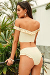 Layla Beige Frill Bikini Set