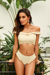Layla Beige Frill Bikini Set