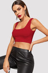 Eva Red Crop Tank Top