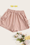 Lace-up Pink Shorts