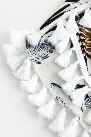 Palm Tassel Trim Shorts