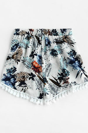 Palm Tassel Trim Shorts