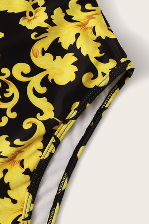 Mia Baroque Print Black Swimsuit