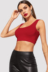 Eva Red Crop Tank Top