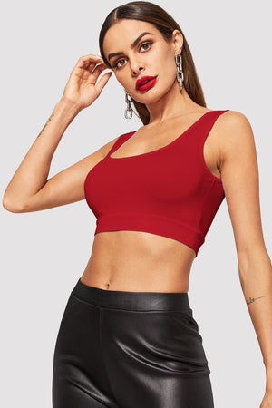 Eva Red Crop Tank Top