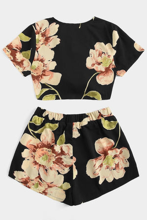 Kylee Floral Black Print Co-ord