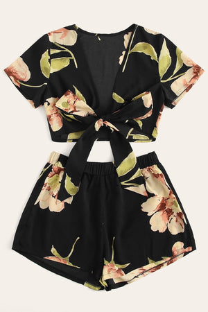 Kylee Floral Black Print Co-ord