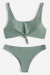 Grace Grey Knot Front Bikini Set