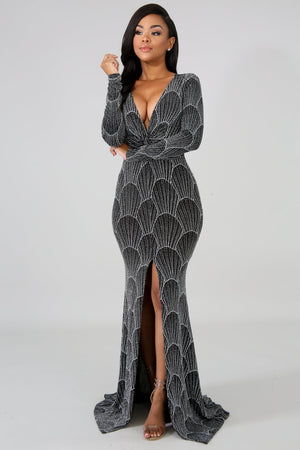 Stephanie Midnight Long Dress