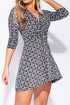 Eva Grey Swing Dress