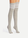 Striped Over Knee Socks 2 Pairs