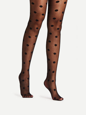 Dotty Mesh Tights
