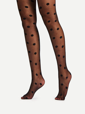 Dotty Mesh Tights