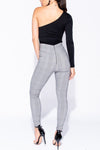Print High Waist Slimfit Trousers