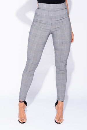 Print High Waist Slimfit Trousers