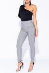 Print High Waist Slimfit Trousers