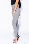 Print High Waist Slimfit Trousers