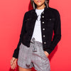 Denim Hem Button Jacket