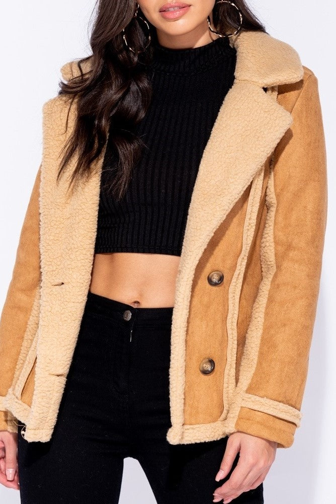 Shearling Mid Length Jacket