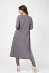 Ribbed Open Cardigan