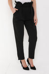 Black Waist Tie Trousers