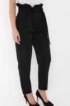 Black Waist Tie Trousers