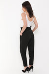 Black Waist Tie Trousers