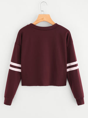 Striped Sleeve Sweatshirt