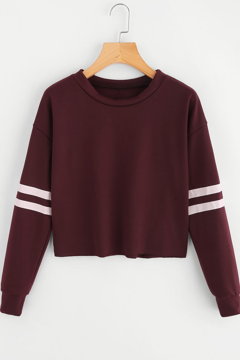 Striped Sleeve Sweatshirt