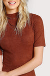 Karli Fitted Red Suede Dress