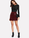 Rosie Ribbed Fitted Black Top
