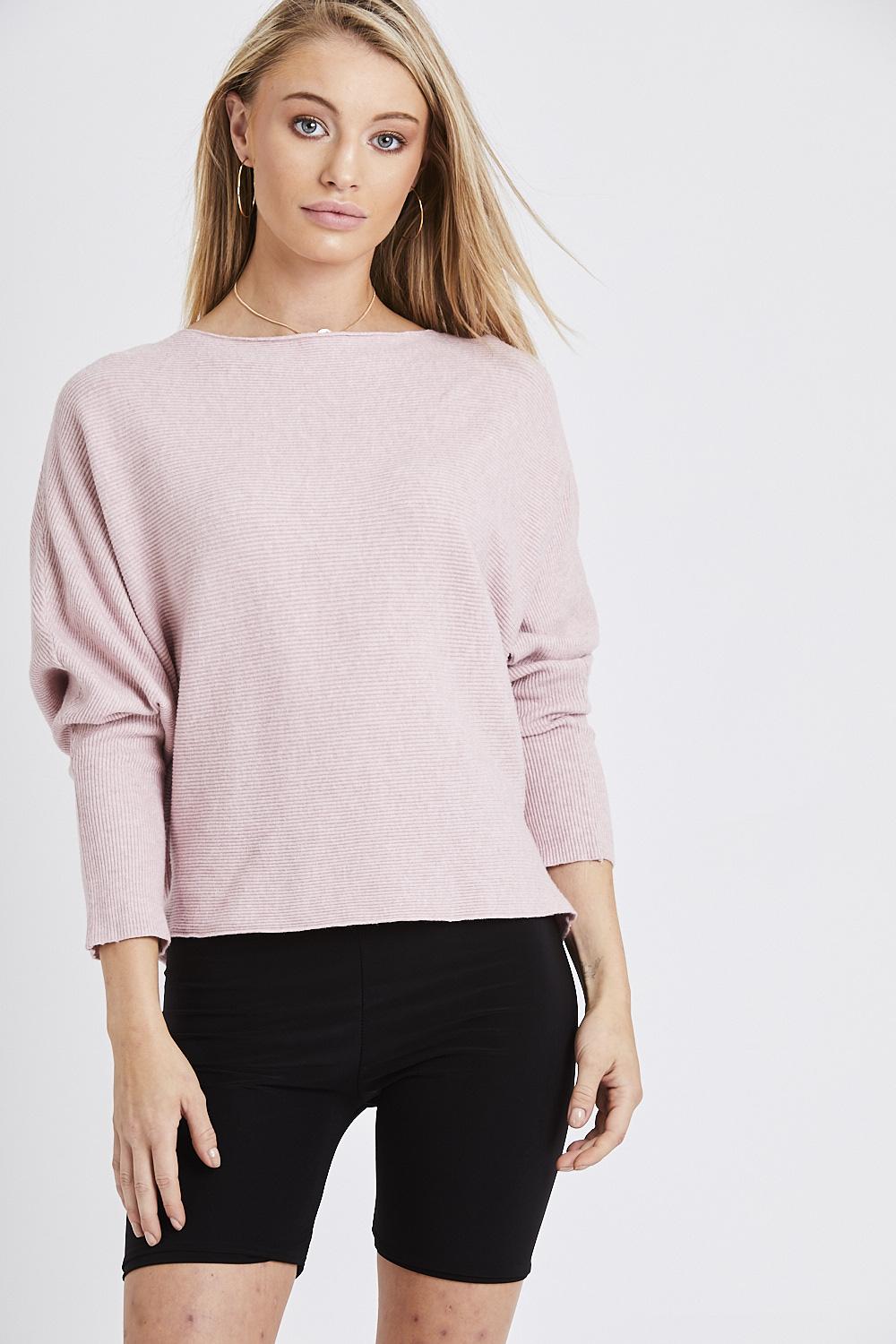 Pink Ribbed Jumper