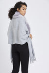 Fur Collar Shawl Grey