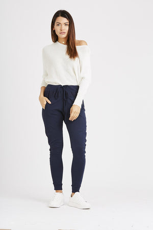 Drawstring Trousers - Navy
