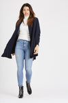 Zara Navy Flare Cardigan